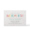 Colourful rainbow birthday bash polka dots invite