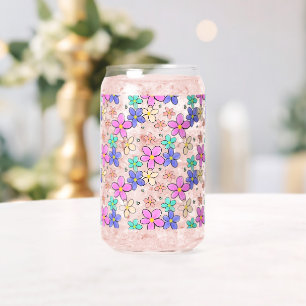 colourful rainbow bright flowers bumble bees flora can glass