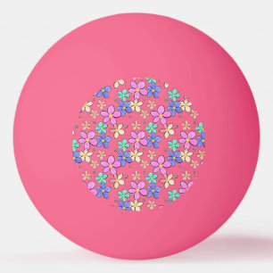 colourful rainbow bright flowers bumble bees flora ping pong ball