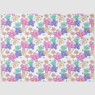 colourful rainbow bright flowers bumble bees flora tissue paper