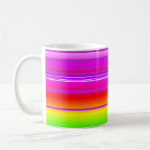 Colourful rainbow bright multicolor striped mug