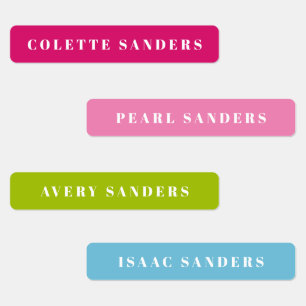 Colourful Rainbow Bright Waterproof Name