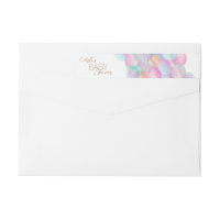 Colourful Rainbow Bubble Baby Shower Return Addres