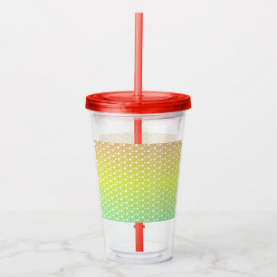 Colourful rainbow bubble gradient     acrylic tumb tumbler