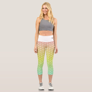 Colourful rainbow bubble gradient    capri leggings