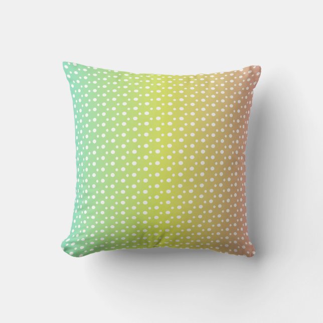 Colourful rainbow bubble gradient   cushion (Front)