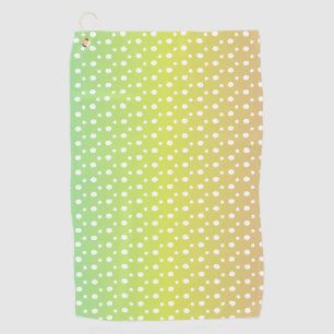 Colourful rainbow bubble gradient golf towel