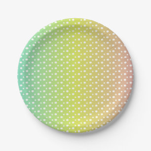 Colourful rainbow bubble gradient   paper plate