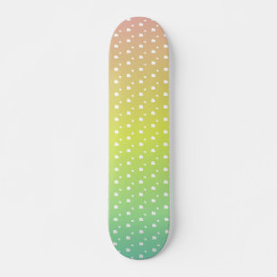 Colourful rainbow bubble gradient skateboard