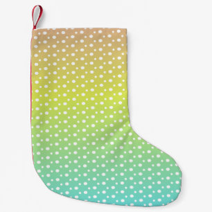Colourful rainbow bubble gradient   small christmas stocking