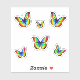 Colourful Rainbow Butterfly Decals for cars