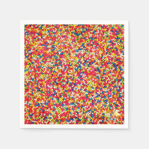 Colourful Rainbow Candy Sweet Cake Cookie Sprinkle Napkin