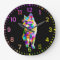 Colourful • Rainbow Cat • Wall Clock