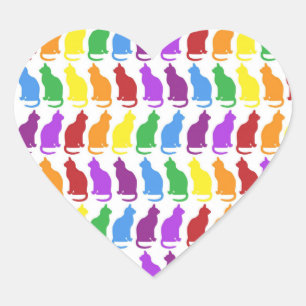 Colourful Rainbow Cats Sticker