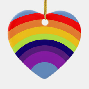 Colourful Rainbow Ceramic Tree Decoration