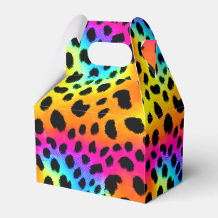 Colourful Rainbow Cheetah Seamless Pattern   Favour Box
