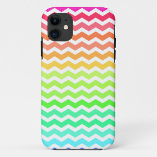 Colourful Rainbow Chevron Stripes iPhone 11 Case