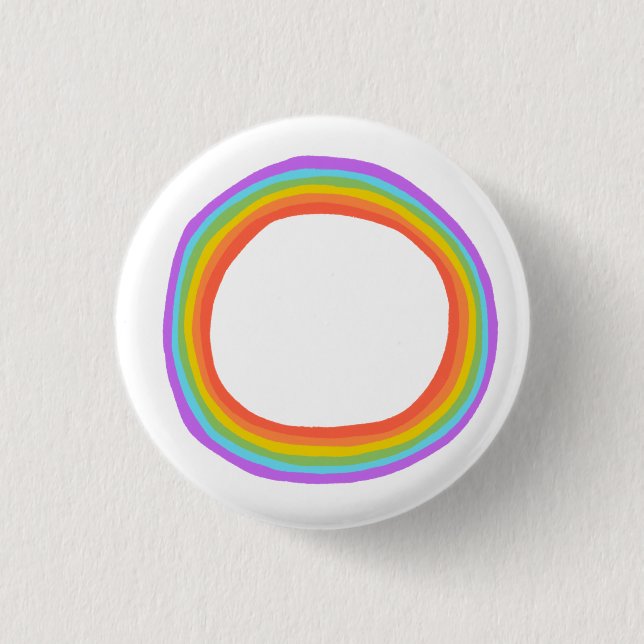 Colourful  Rainbow Circle CUSTOM 3 Cm Round Badge (Front)