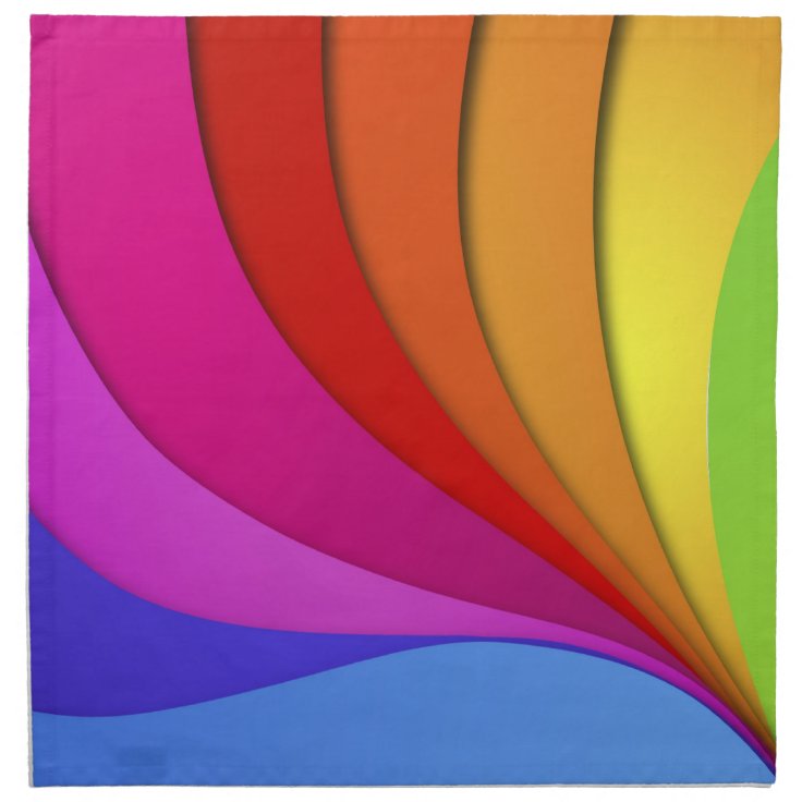 Colourful Rainbow Cloth Napkins Zazzle