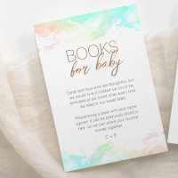 Colourful Rainbow Clouds Baby Shower Book Request