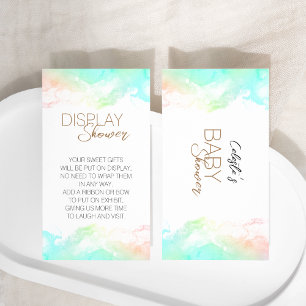 Colourful Rainbow Clouds Baby Shower Display Showe Enclosure Card