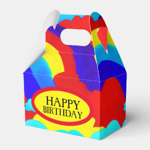 Colourful Rainbow Clouds Kids Pattern Favour Box