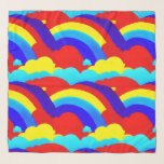 Colourful Rainbow Clouds Kids Pattern   Scarf<br><div class="desc">Colourful Rainbow Clouds Kids Pattern,  this design features a Colourful Rainbow Clouds Kids Pattern.</div>