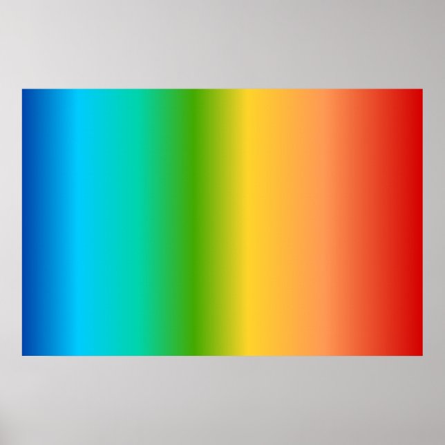 Colourful Rainbow colour gradient Poster (Front)
