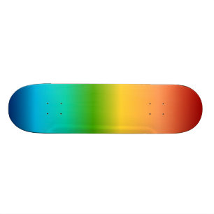 Colourful Rainbow colour gradient Skateboard