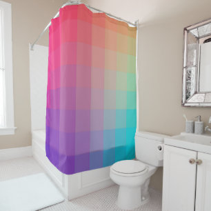 Colourful Rainbow Colours Gradient Design Shower Curtain
