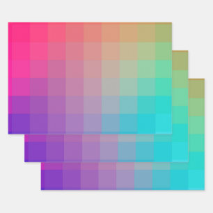 Colourful Rainbow Colours Gradient Design Wrapping Paper Sheet