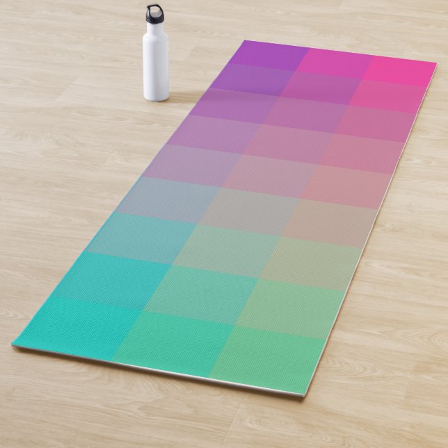 Colourful Rainbow Colours Gradient Design Yoga Mat (In Situ)