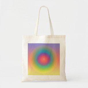 Colourful Rainbow Concentric Circle Space  Tote Bag
