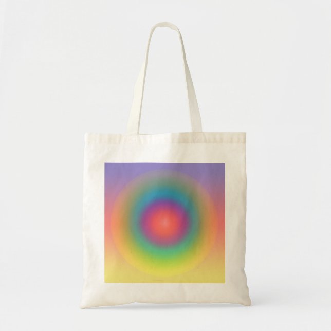 Colourful Rainbow Concentric Circle Space  Tote Bag (Front)