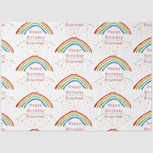 Colourful Rainbow Confetti Custom Tissue Paper