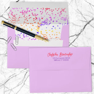 Colourful Rainbow Confetti Inside Special Occasion Envelope