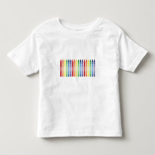 Colourful Rainbow Crayons Pattern Toddler T-Shirt