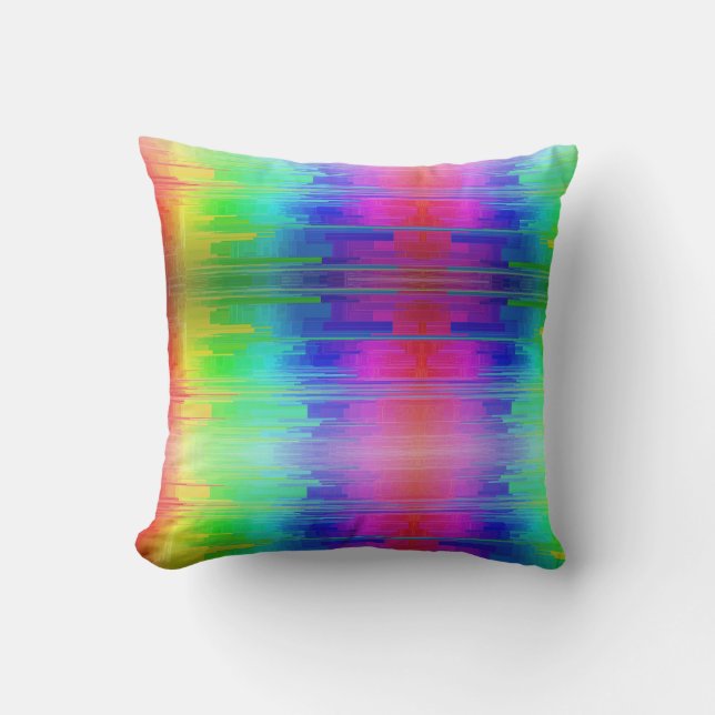 Colourful Rainbow Cushion (Front)