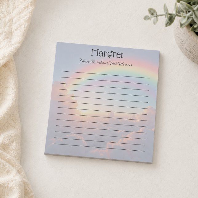 Colourful Rainbow Customisable Name & Quote Notepad (Creator Uploaded)
