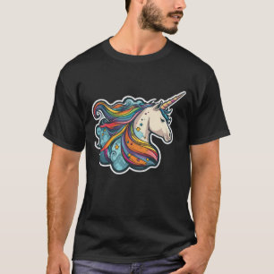 Colourful Rainbow Cute Unicorn Add Some Magic T-Shirt