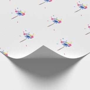 Colourful Rainbow Dandelion Wrapping Paper
