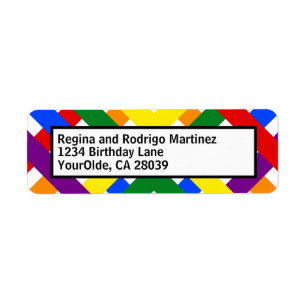 Colourful Rainbow Diagonal Criss-Cross Stripes