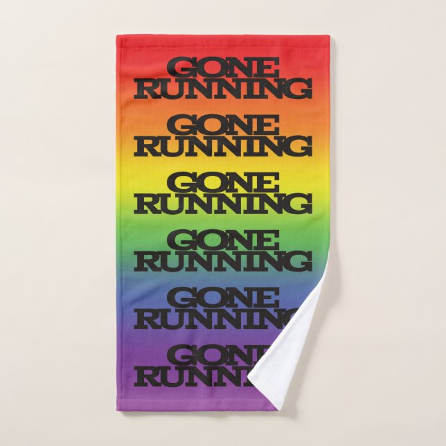 Colourful Rainbow Effect Background Gone Running Hand Towel (Hand Towel)