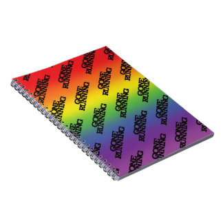 Colourful Rainbow Effect Background Gone Running Notebook