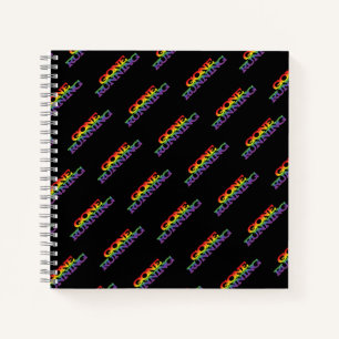 Colourful Rainbow Effect Gone Running Repeat Text Notebook