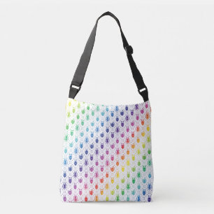Colourful Rainbow Fantasy Dragon Quilt Pattern Crossbody Bag