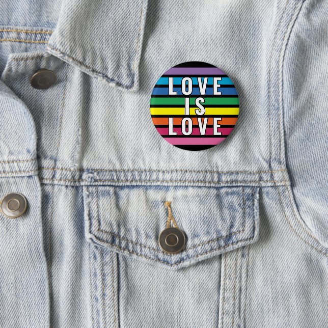 Colourful Rainbow Flag Colours Stripes Pattern 6 Cm Round Badge (In Situ)