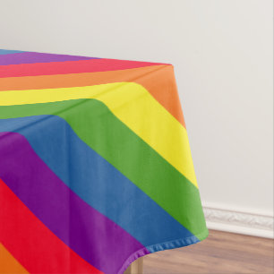 Colourful Rainbow Flag Gay Pride Tablecloth