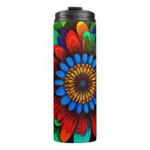 Colourful Rainbow Flower 104 Thermal Tumbler