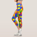Colourful Rainbow Fun Camouflage Camo Capri Leggings<br><div class="desc">This design may be personalised by choosing the customise option to add text or make other changes. If this product has the option to transfer the design to another item, please make sure to adjust the design to fit if needed. Contact me at colorflowcreations@gmail.com if you wish to have this...</div>